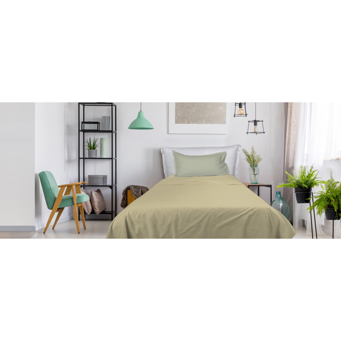 UNO CASA DESIGN Completo Letto Bice 25 Bicolor in Puro Cotone_Singolo_spring