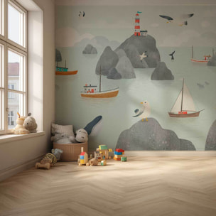 Papier peint baleine chambre enfant Intissé