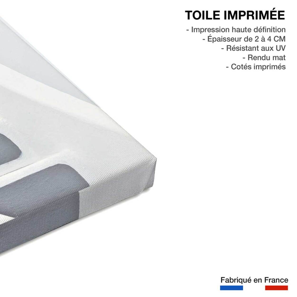 Tableau escalier blanc paros Toile imprimée