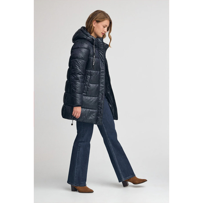 Giaccone Silvon Coat blu con logo Polo Club