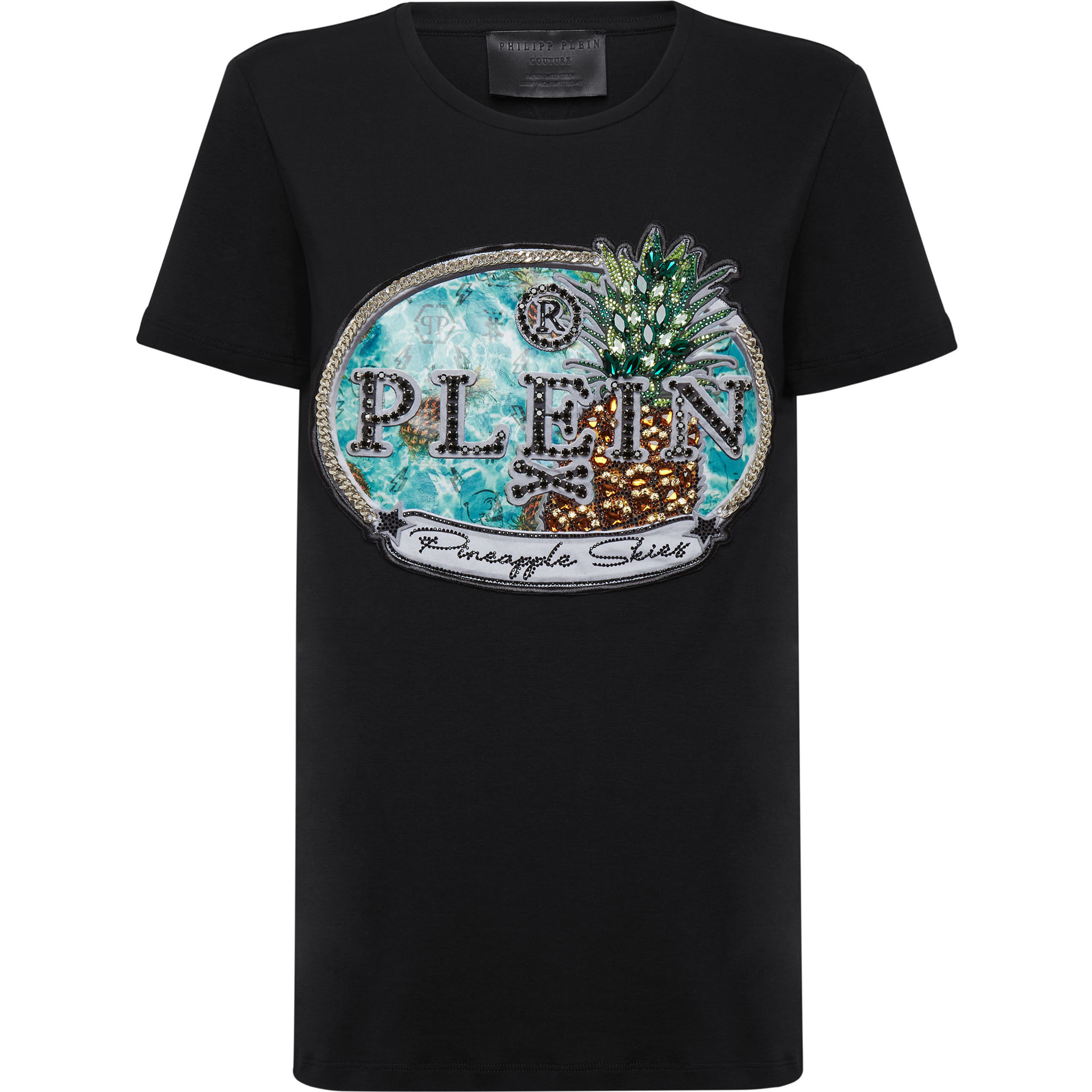 PHILIPP PLEIN T-Shirt Round Neck PINEAPPLE SKIES