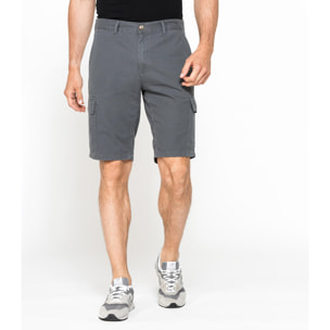 BERMUDA CARGO IN GABARDINA LEGGERA CON TASCONI