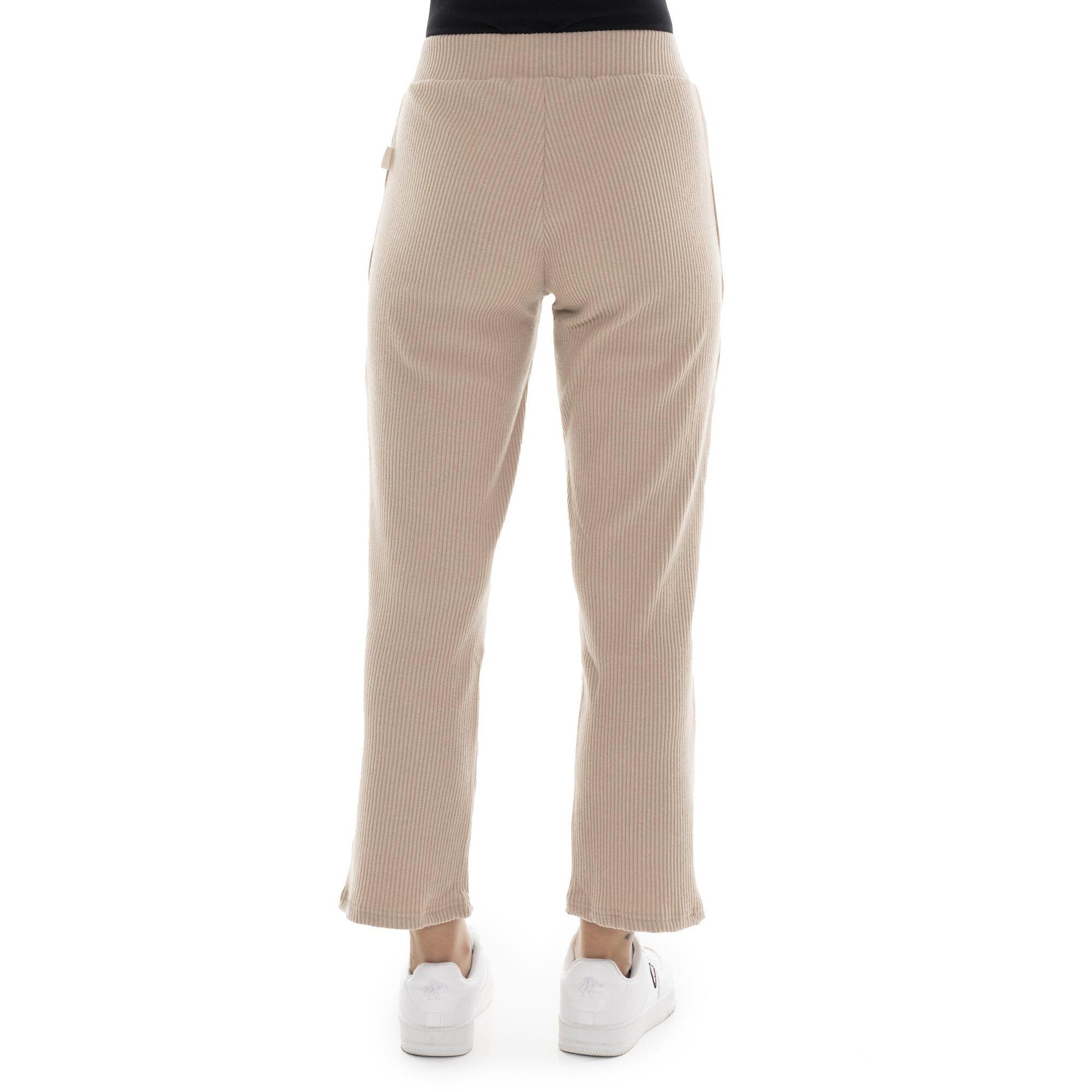 Pantalone palazzo da donna invernale in costina 'Relaxed'