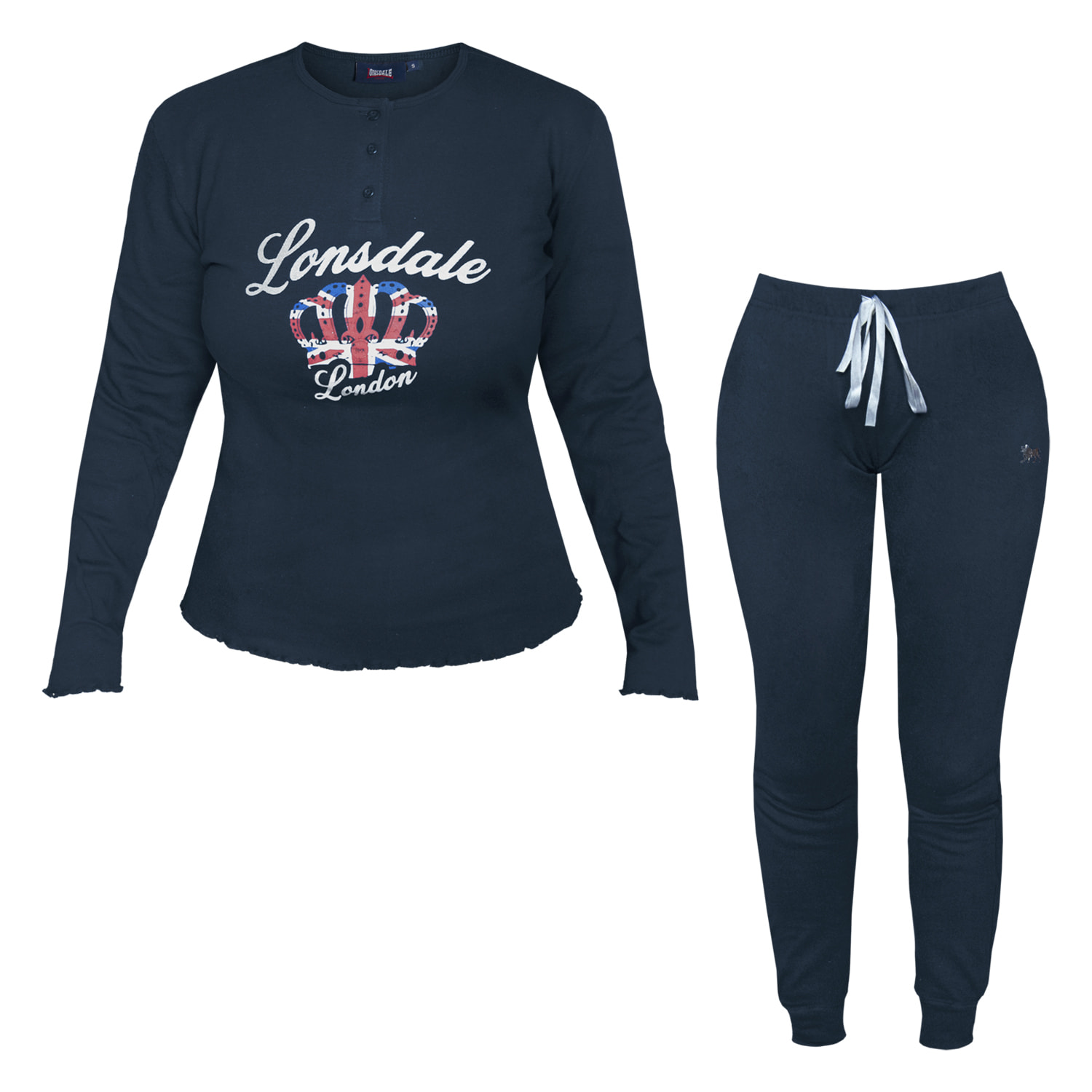 Pigiama Sleepwear Donna LONSDALE Caldo Cotone Interlock