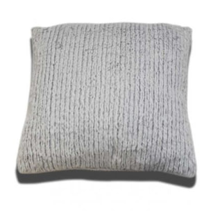 Coussin blanc polaire style tricot - SWEDEN