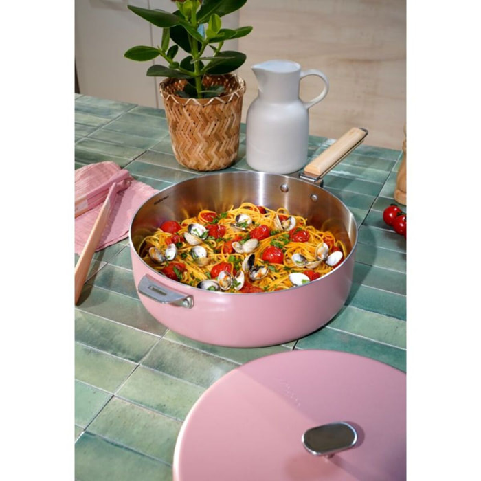Sauteuse COOKUT LA MERVEILLEUSE  INOX 28CM - GUIMAUVE