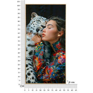 DIPINTO SU TELA LACCATO MOIRA C/CORNICE -A- CM 52X4X102