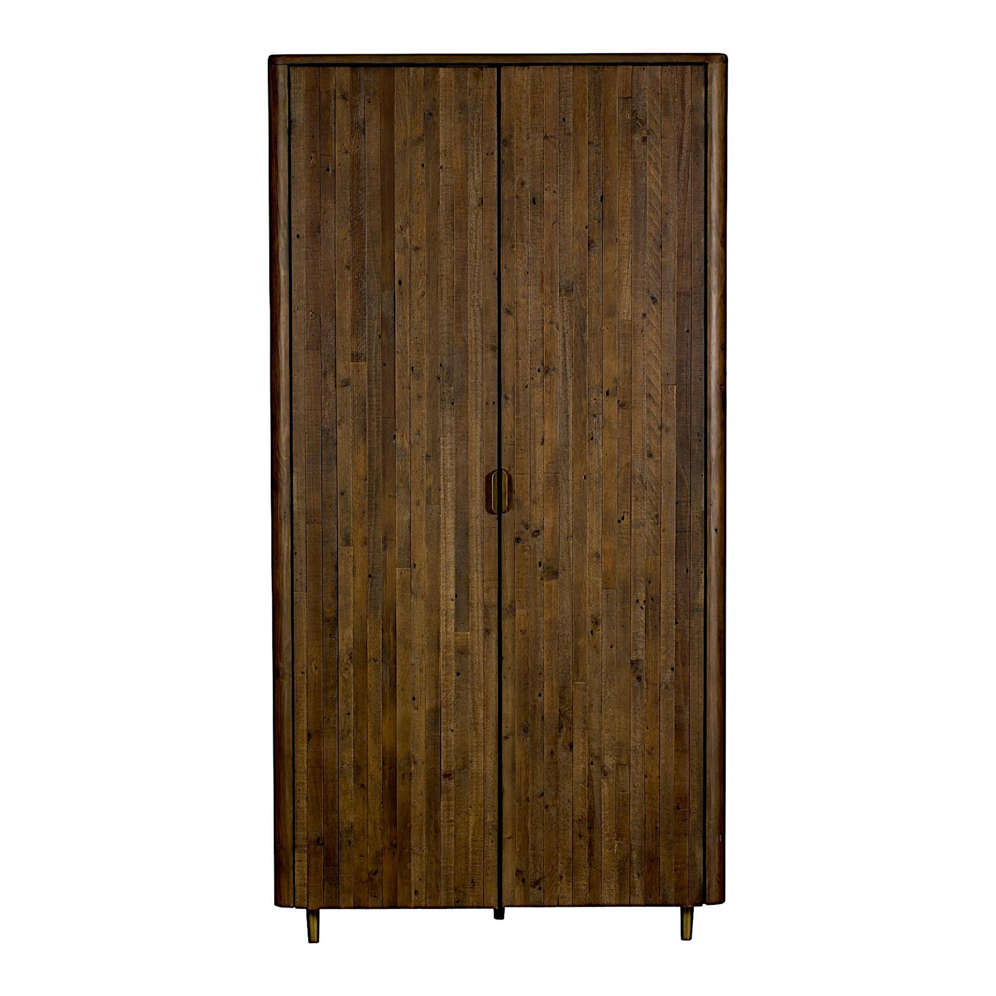 Armoire penderie en bois recyclé brun QUEENSTOWN