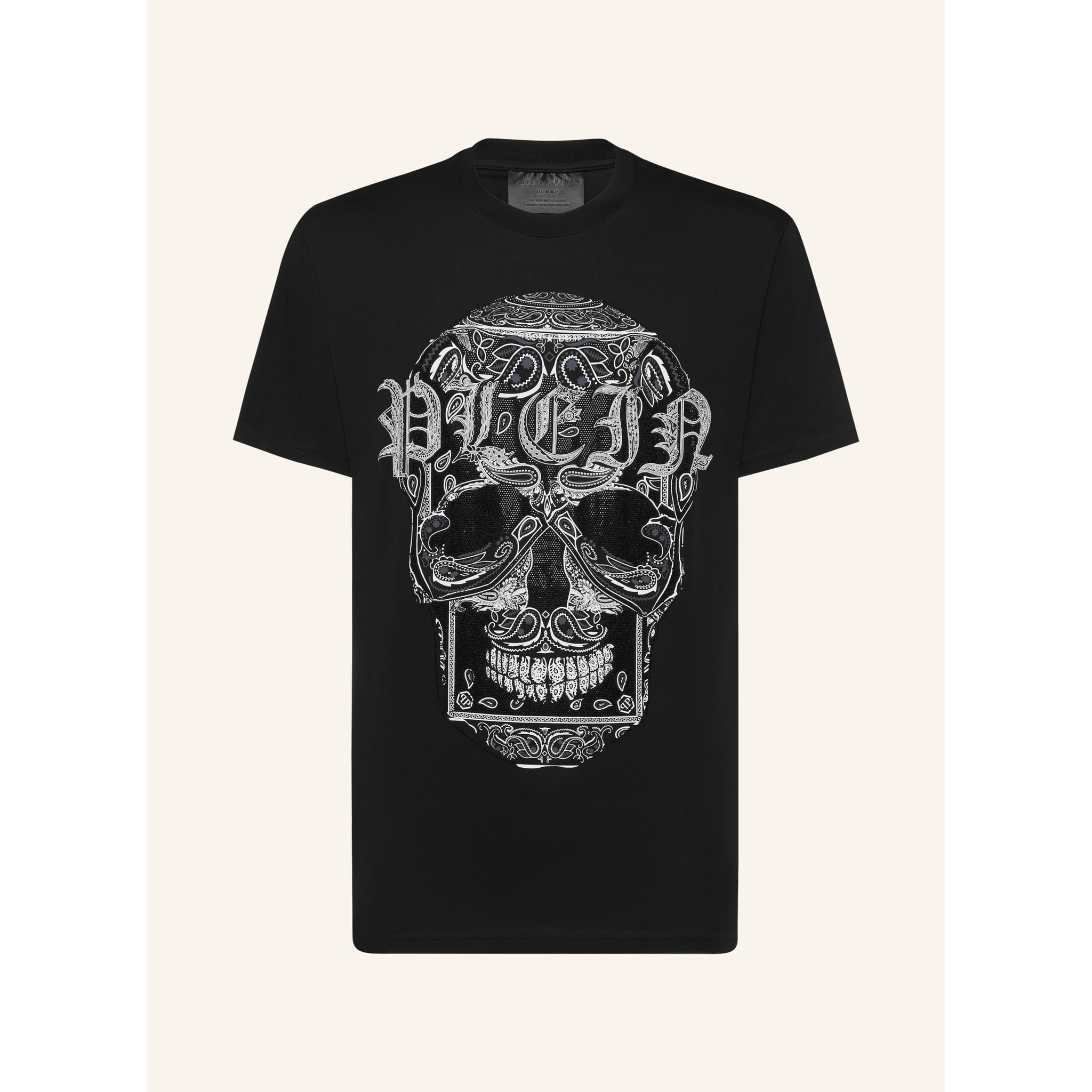 PHILIPP PLEIN Camiseta de cuello redondo y manga corta SKULL