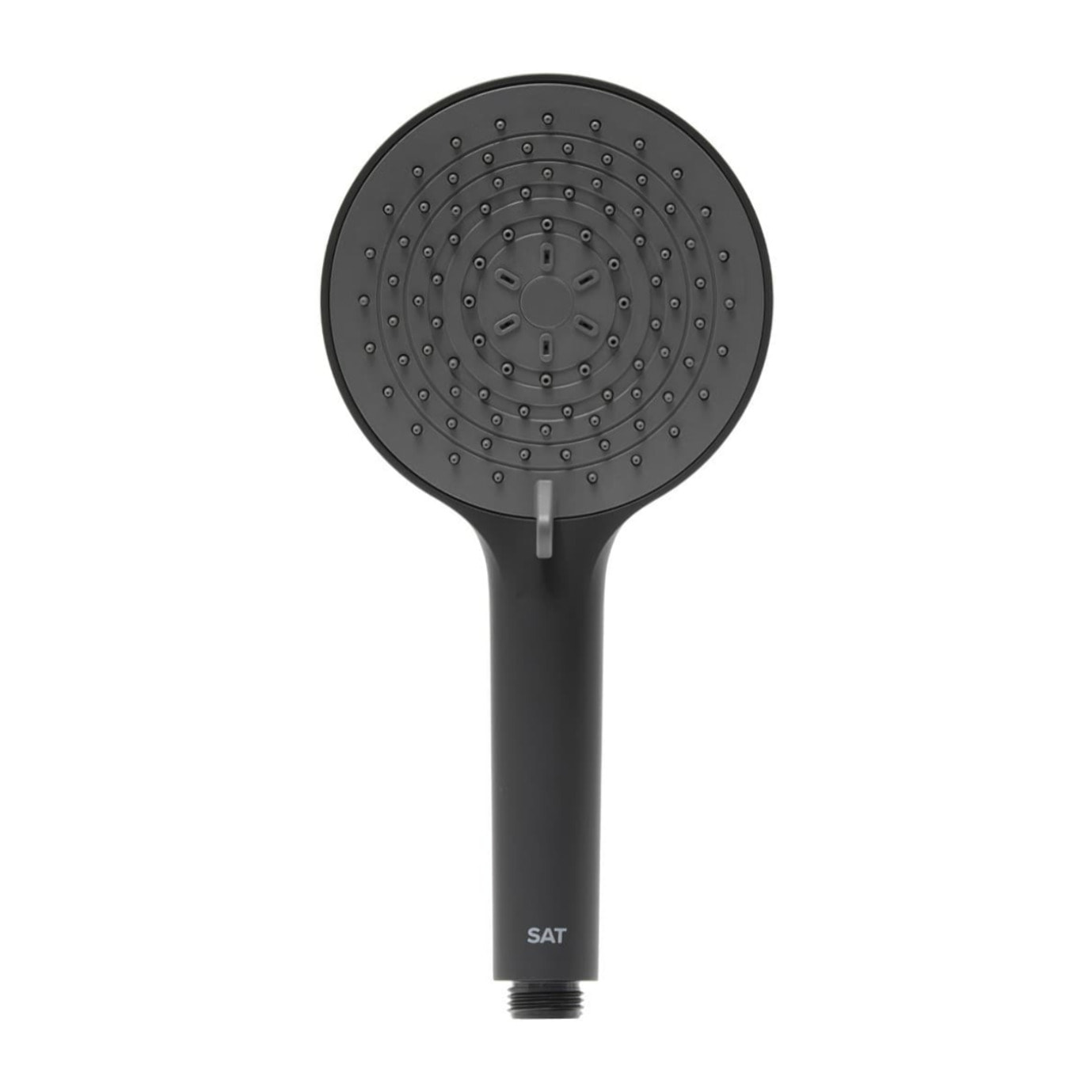 Douchette à main ronde 4 fonctions, débit 11,28 l/min, garantie 5 ans,noir mat (SATBSRS23C)