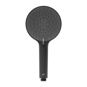 Douchette à main ronde 4 fonctions, débit 11,28 l/min, garantie 5 ans,noir mat (SATBSRS23C)