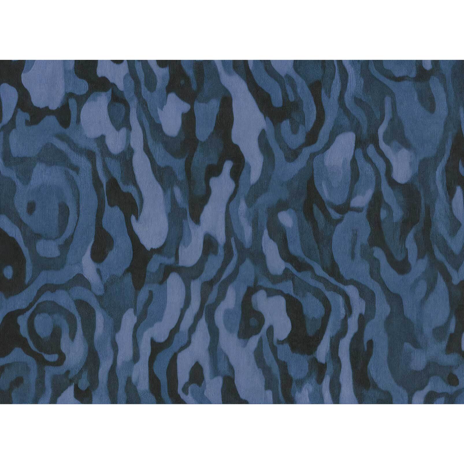 Papier peint Bois Précieux Indigo Intissé