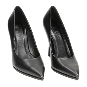 Zapatos de salón Bailarinas negros de piel