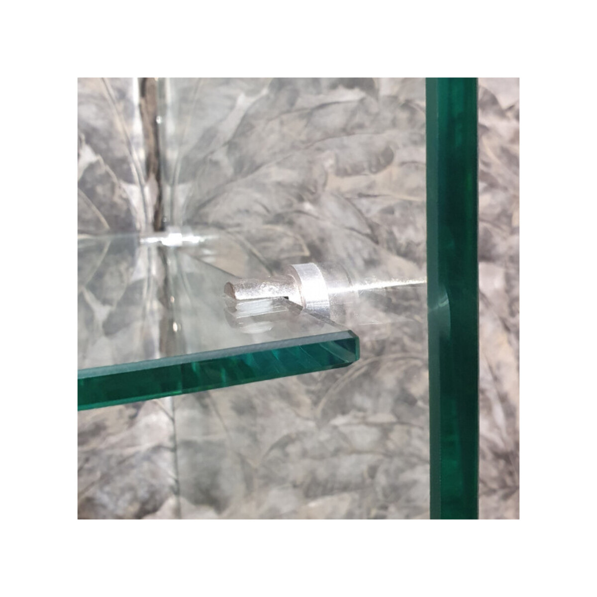 Console en verre 125 cm avec tablette - BENT