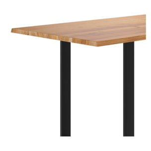 Table rectangulaire 8 personnes en bois d'acacia et métal  220 cm - Joko