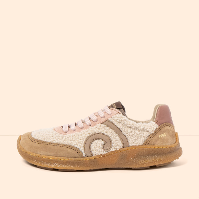 Zapatos N5435B MULTI MATERIAL CREAM/ OROEL color Cream
