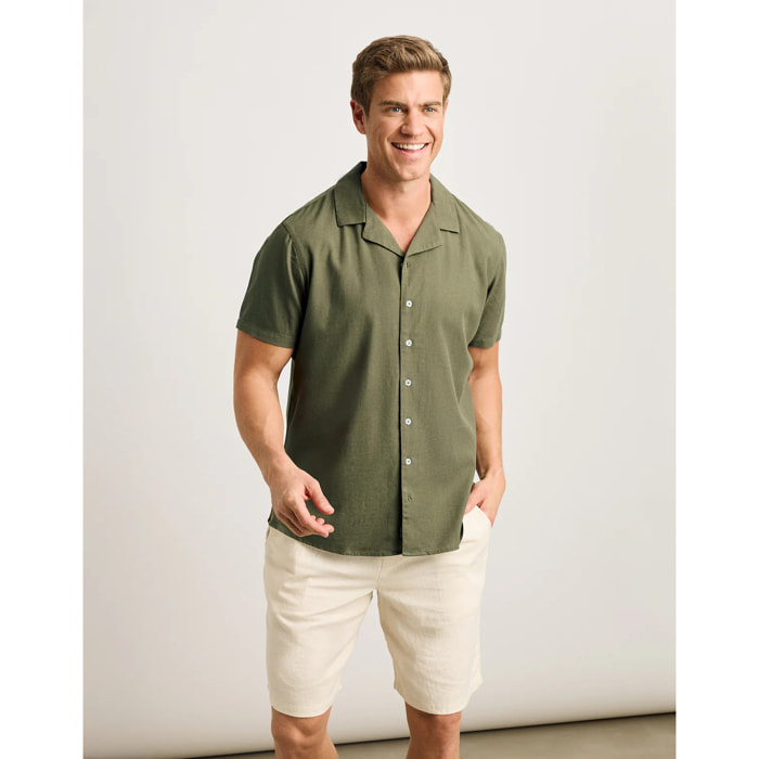 Camisa Manga Corta Verde Militar - Nikima