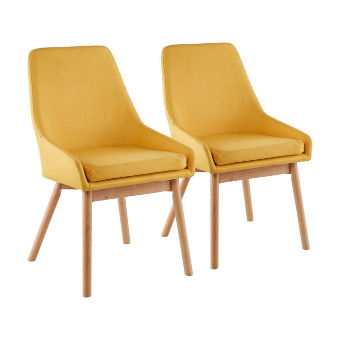 Lot de 2 chaises "Tamiko" - Jaune