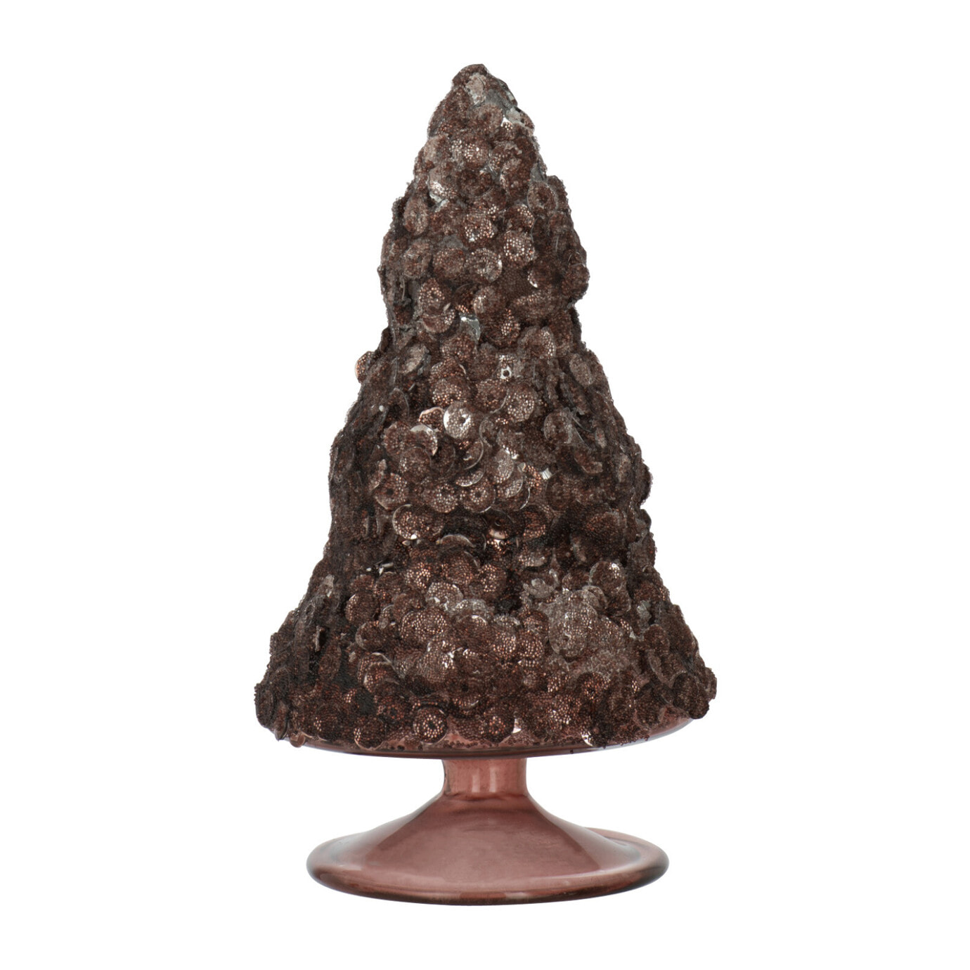 J-Line décoration sapin de Noël Givré - verre - brun foncé - medium