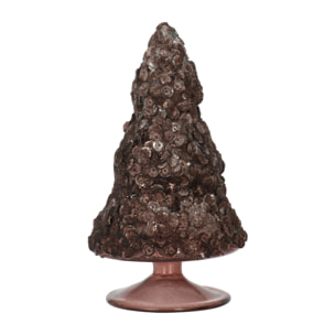 J-Line décoration sapin de Noël Givré - verre - brun foncé - medium