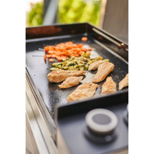 Plancha gaz FORGE ADOUR Premium 75 Inox 3 brûleurs à poser 75.5x41 cm