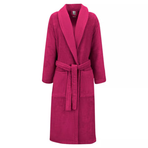 Peignoir pur coton 420 g/m² uni rose Elea fuchsia
