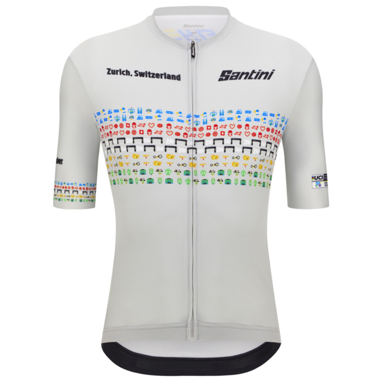 2024 Uci Road And Para-Cycling Road World Championships - Maglia Unisex Zurigo - Grigio Freddo - Unisex