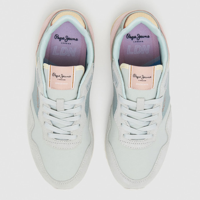 Sneakers London print - gris claro