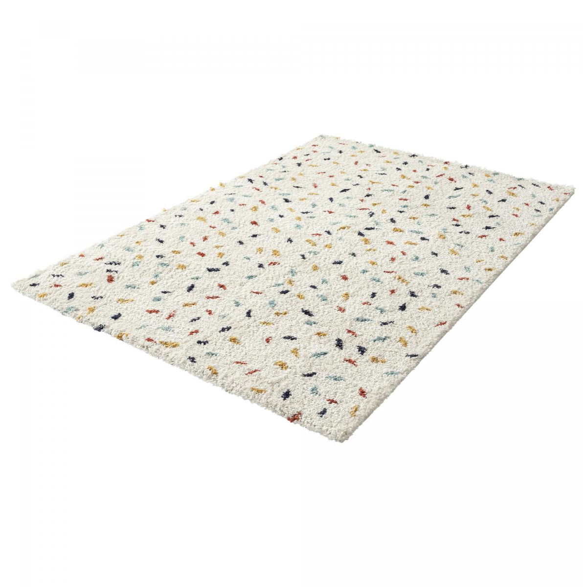 Tapis longs poils shaggy tissé motif berbère PACE