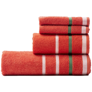 Set 4pc toalla de baño benetton rojo rainbow