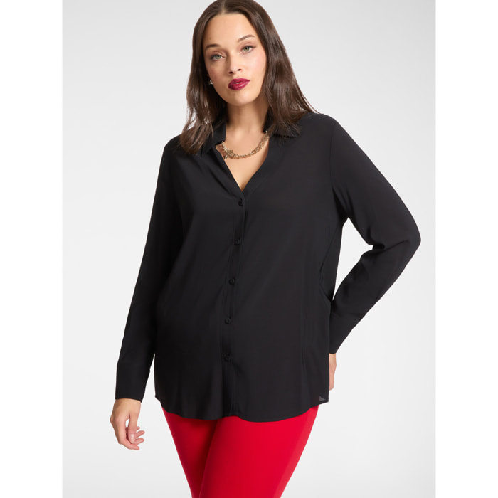 Elena Mirò - Camisa con collar - Negro