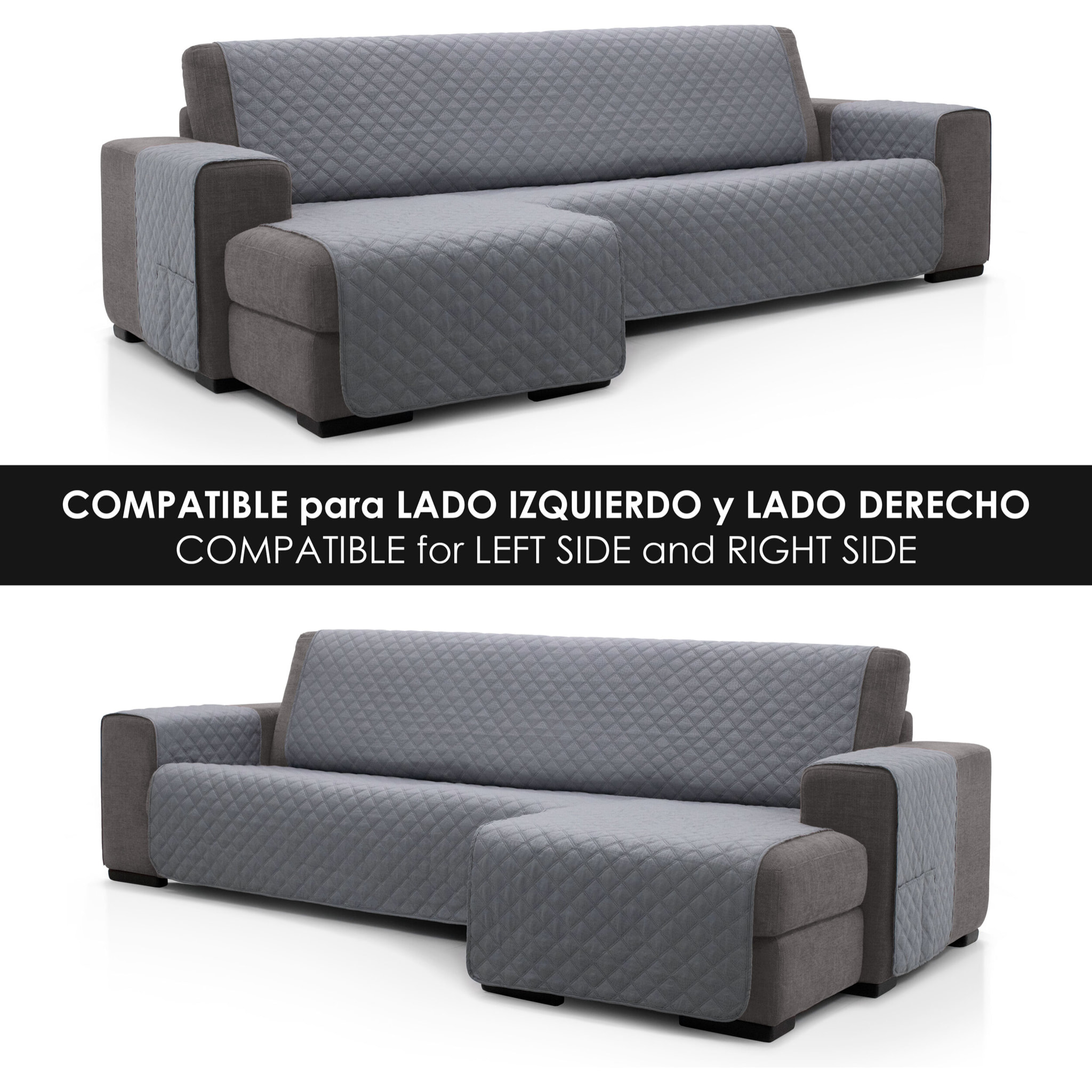 Cubre Sofá ACOLCHADO Chaise Longue modelo JENNY