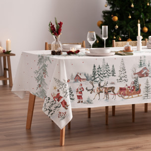 Nappe de Noël en coton155x100 cm