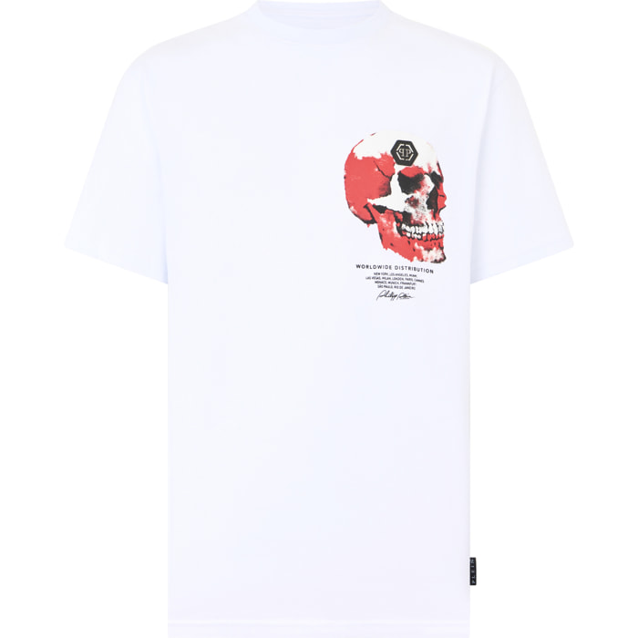 PHILIPP PLEIN Roundneck T-Shirt Puffy Red Skull Skull