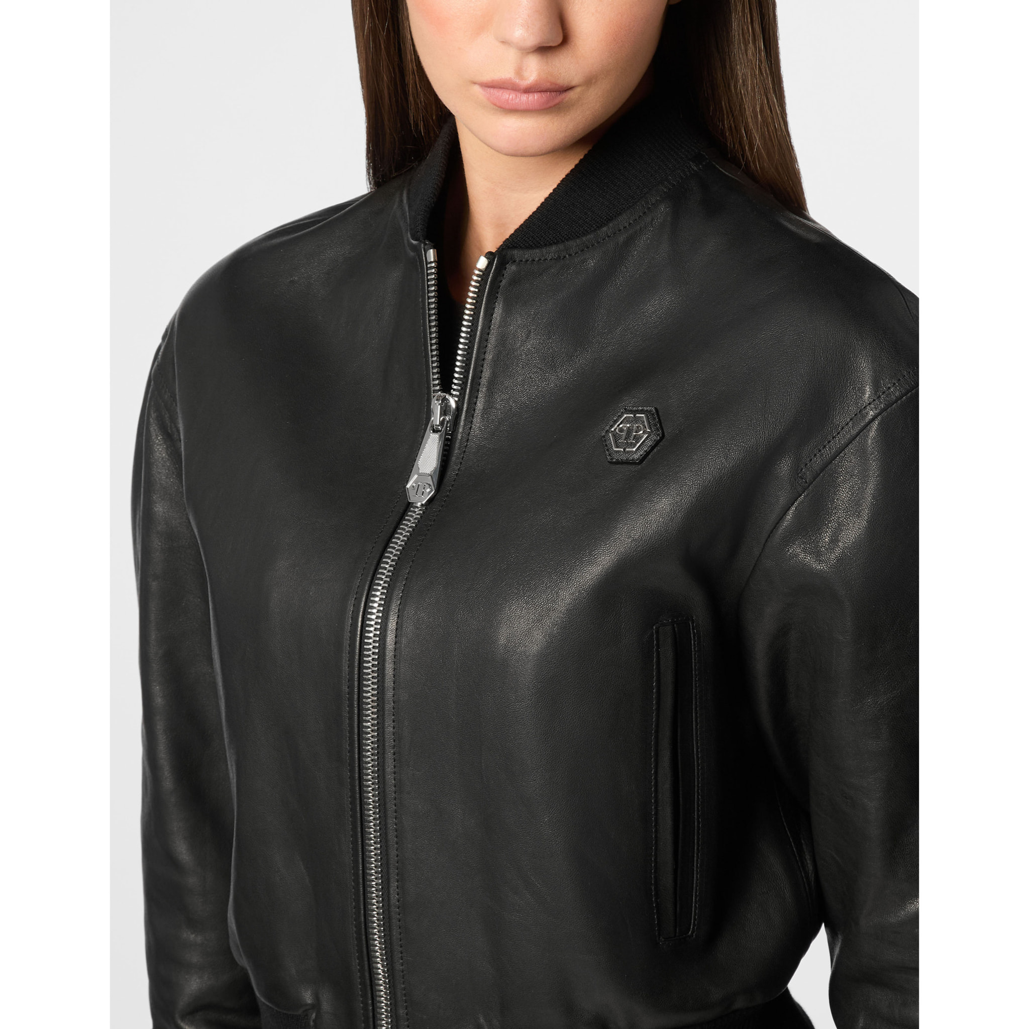 PHILIPP PLEIN Leather Bomber