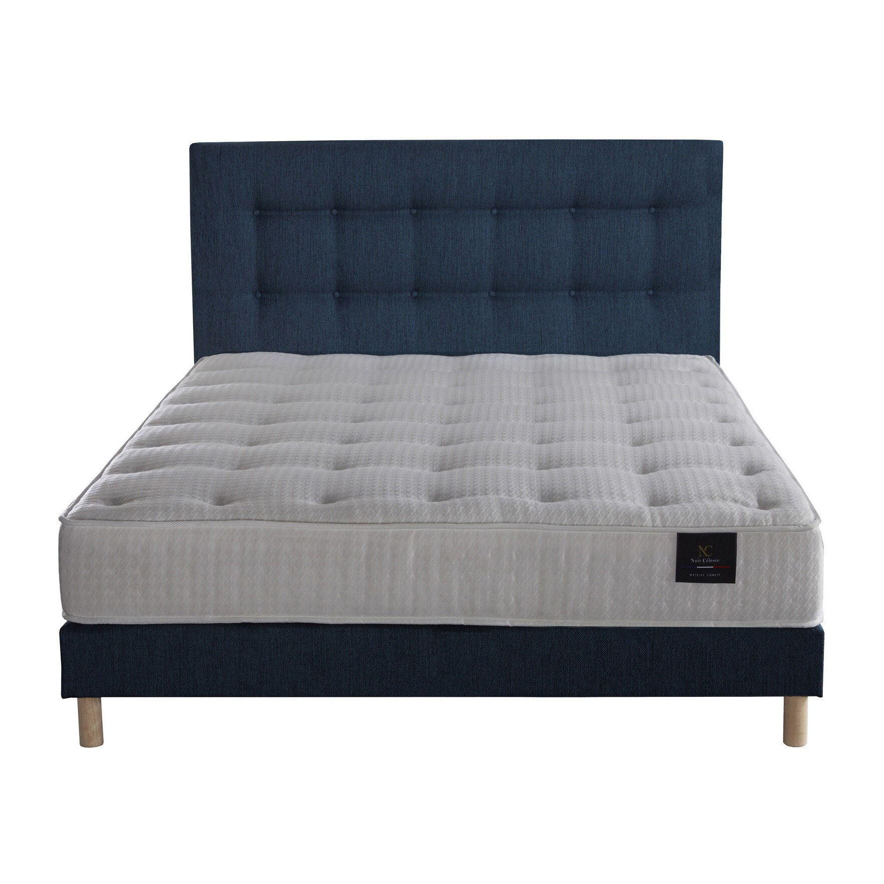 Ensemble matelas ressorts mémoire de forme, PULSAR + tête de lit + sommier 11 cm