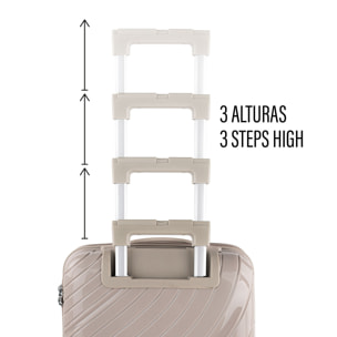 Juego De Maletas Rígidas Pp Itaca Danubio Taupe