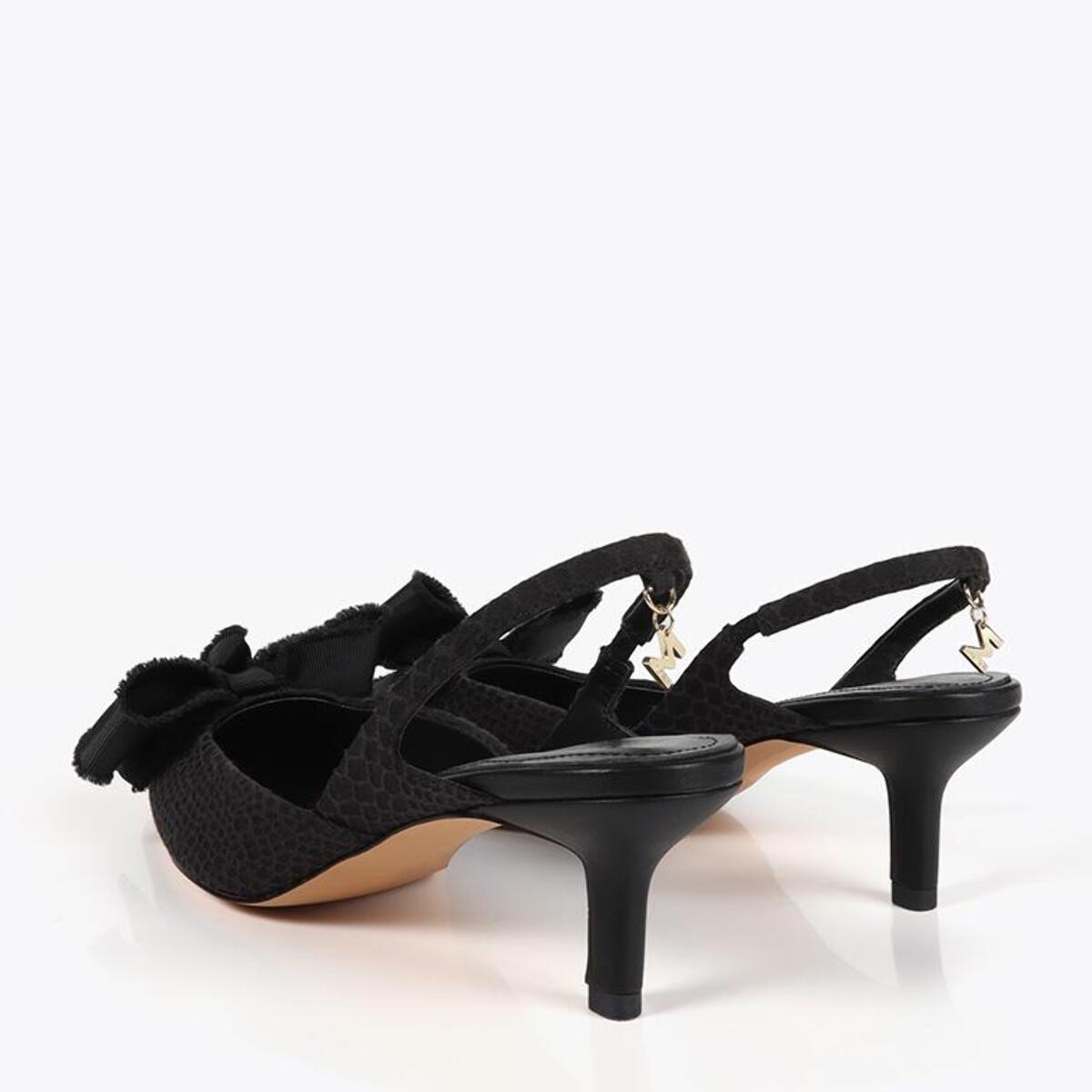 Scarpa con Tacco Slingback con Fiocco Satinato