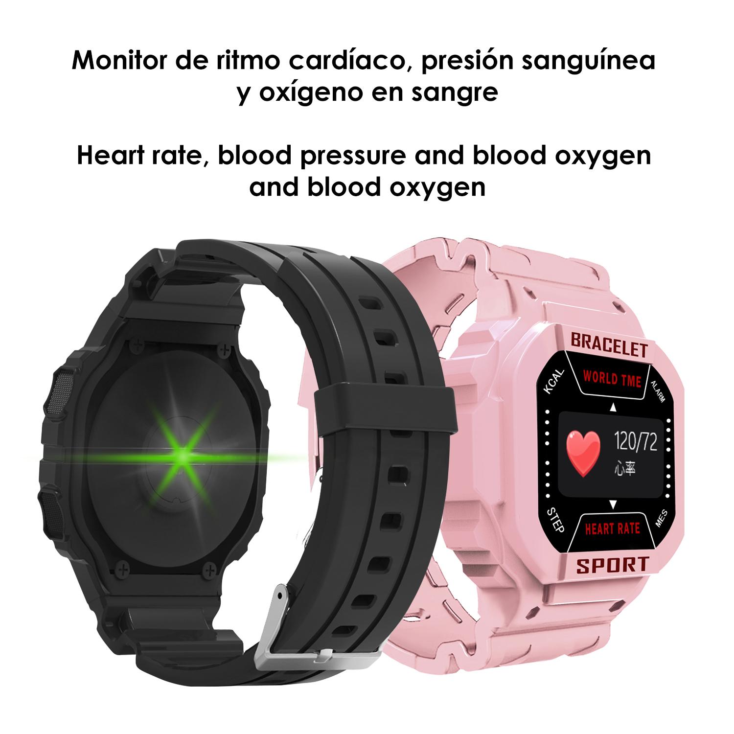 Brazalete inteligente i3 con monitor cardiaco y notificaciones. Monitor deportivo para ciclismo, running y volleyball.