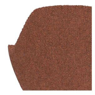 Lot de 2 chaises de bar effet laine bouclette rouge brique 63/83 cm - Adam