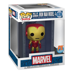 Marvel Pop! Deluxe Vinile Figura Hall Of Armor Iron Man Model 4 Px Esclusiva 9 Cm Funko