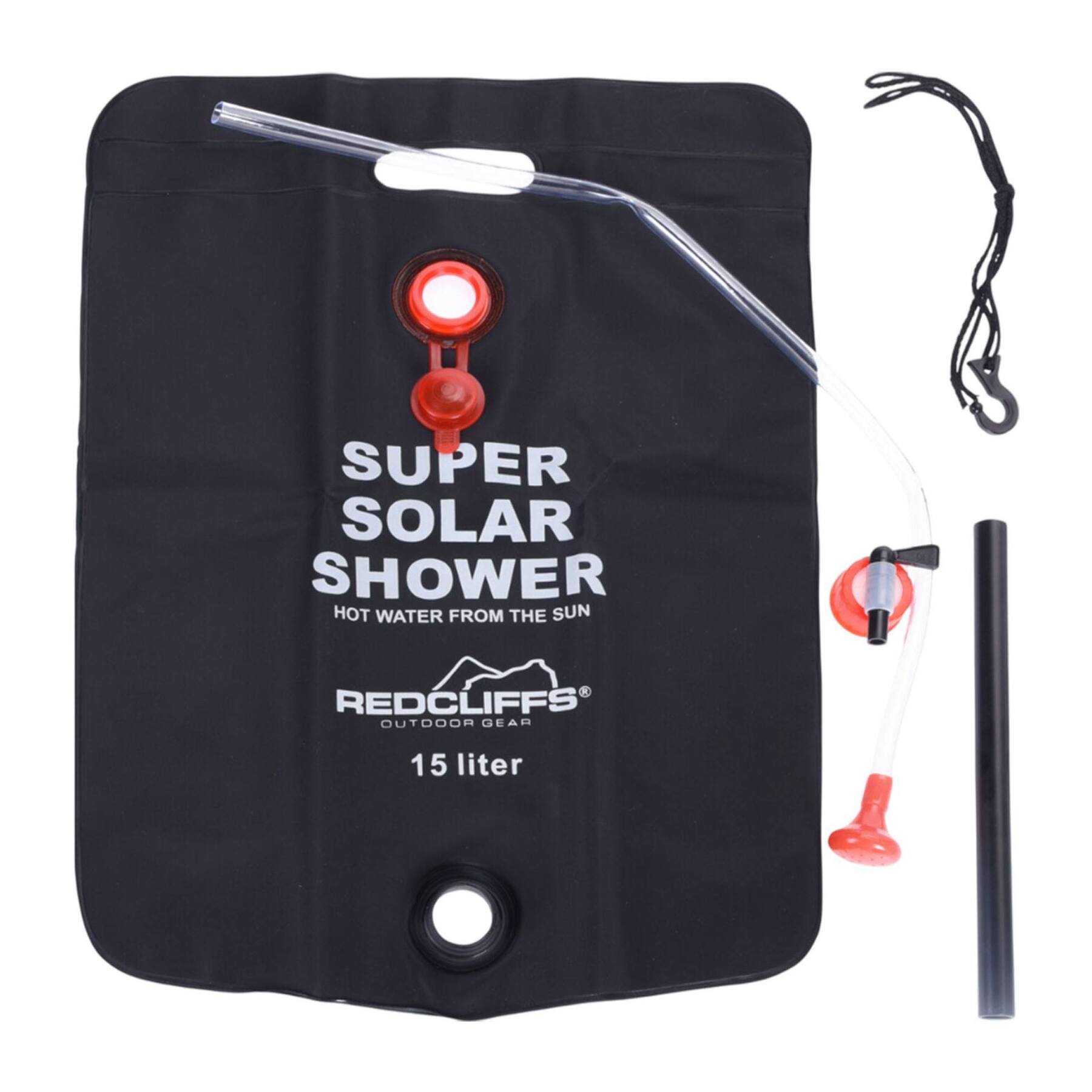 Well Home Bolsa de Ducha de Camping con Rociador de 15 Litros en color Negro