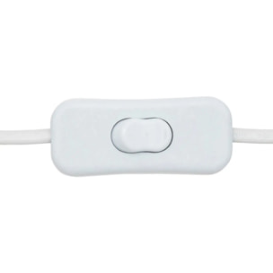 Lampe droite bouclette Toxey H.22cm blanc