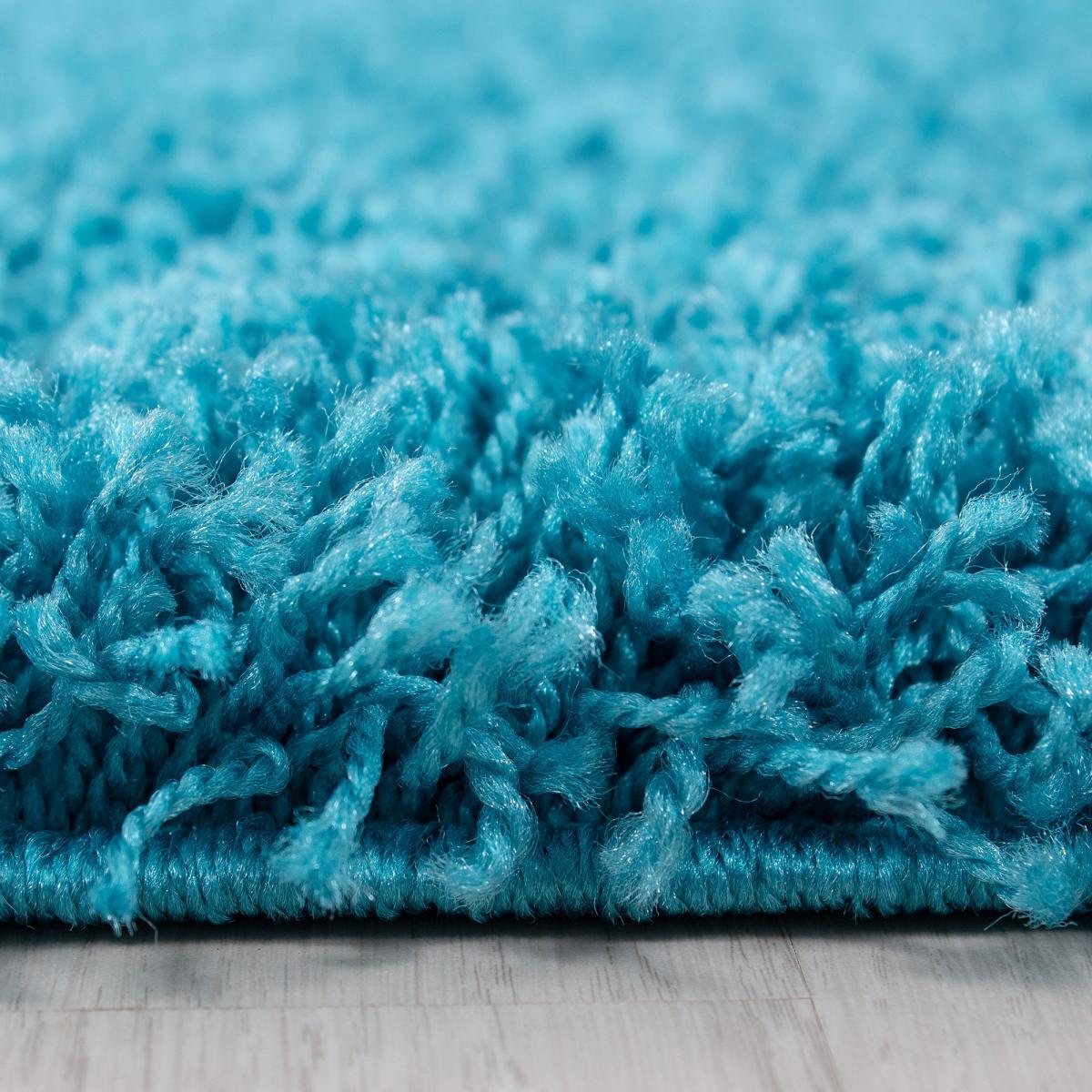 Tapis poils longs shaggy tissé motif uni GECO