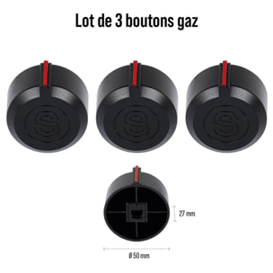 Lot 3 boutons de reglege universel  ø5 cm