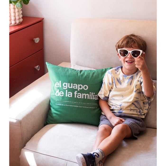 Funda de cojín "El guapo de la familia"