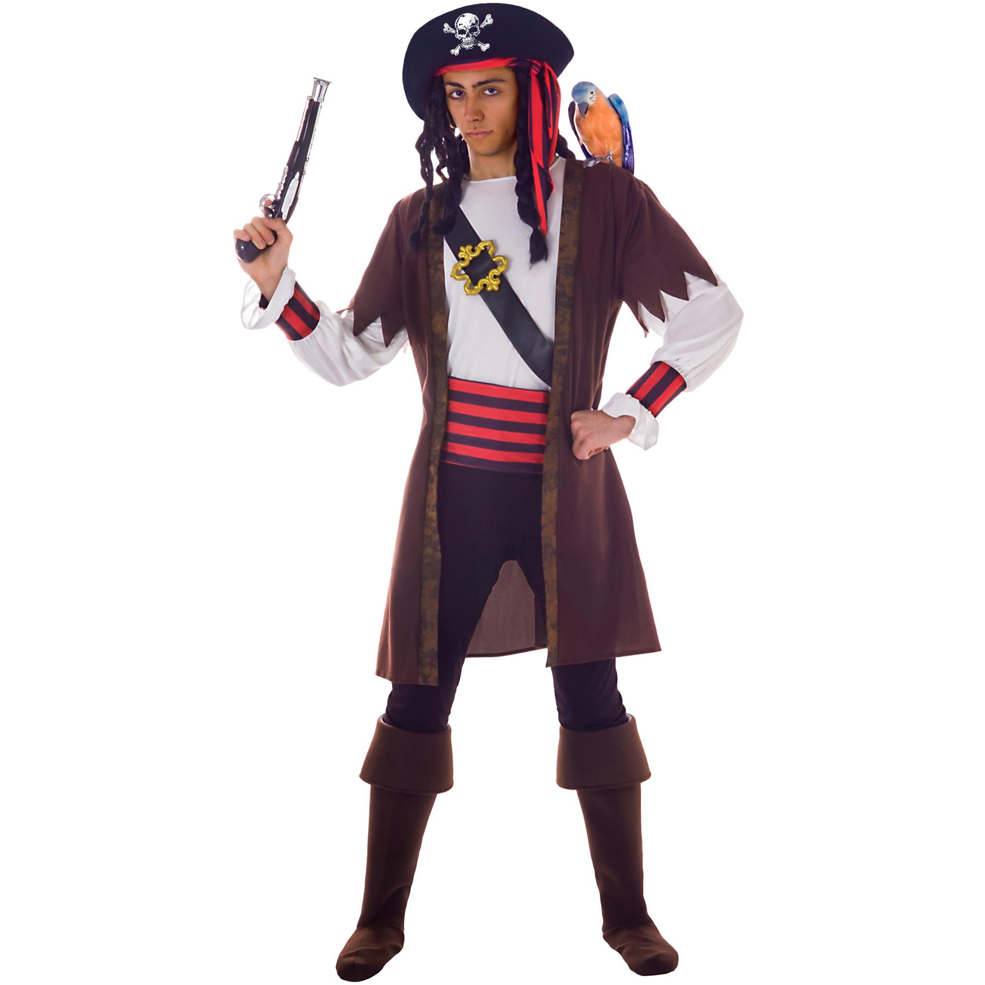 Costume Carnevale Travestimento Da Pirata Jack Sparrow Uomo