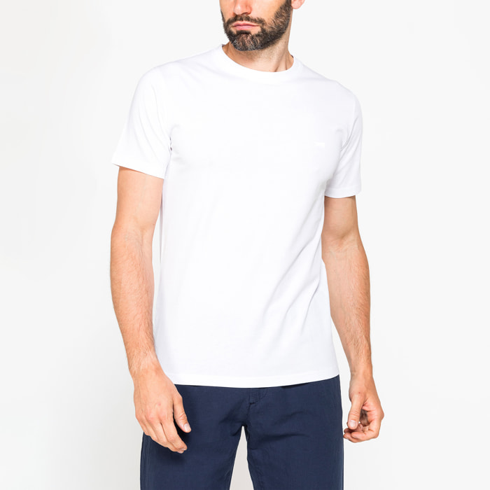T-SHIRT GIROCOLLO IN COTONE TINTA UNITA