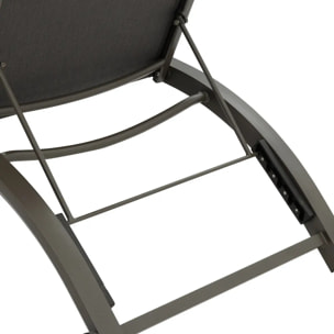 Transat "Jimani" mocha & praline 2 roues en aluminium et texaline