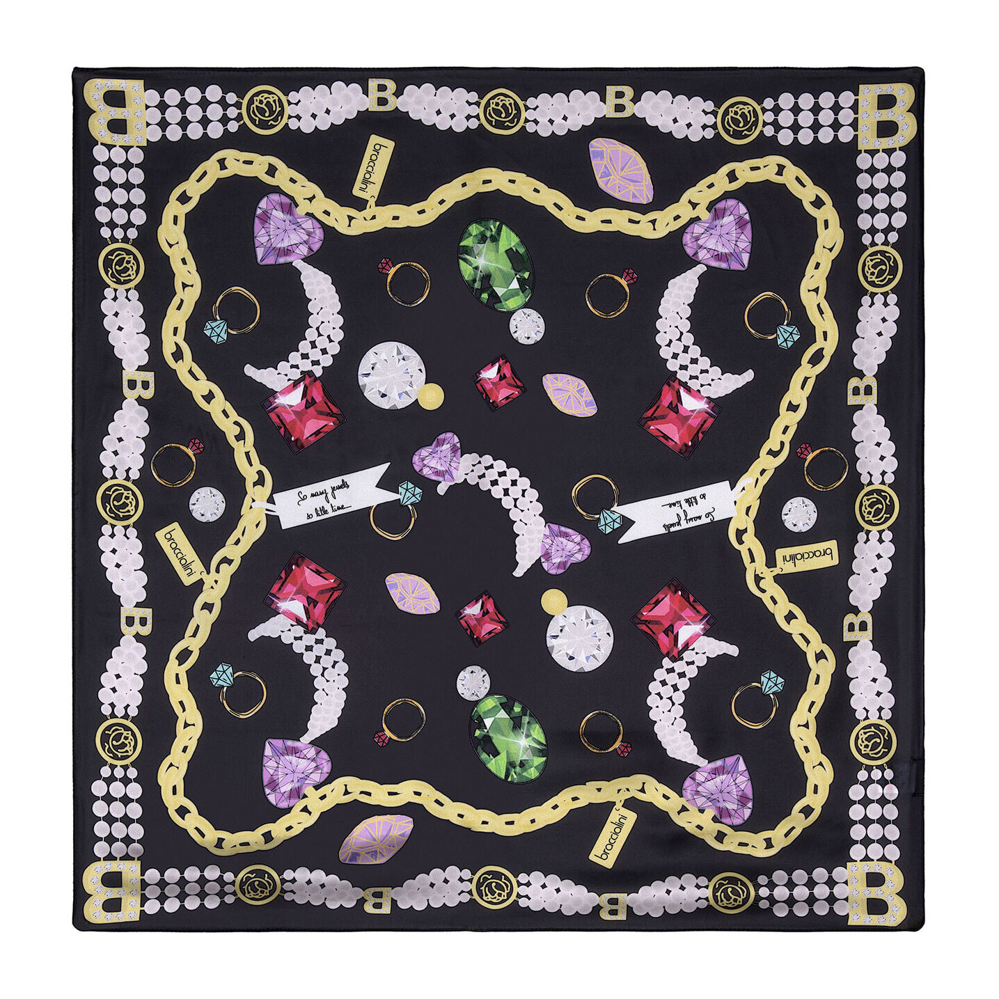 Foulard da donna Textile Polyester 0x90x90 cm